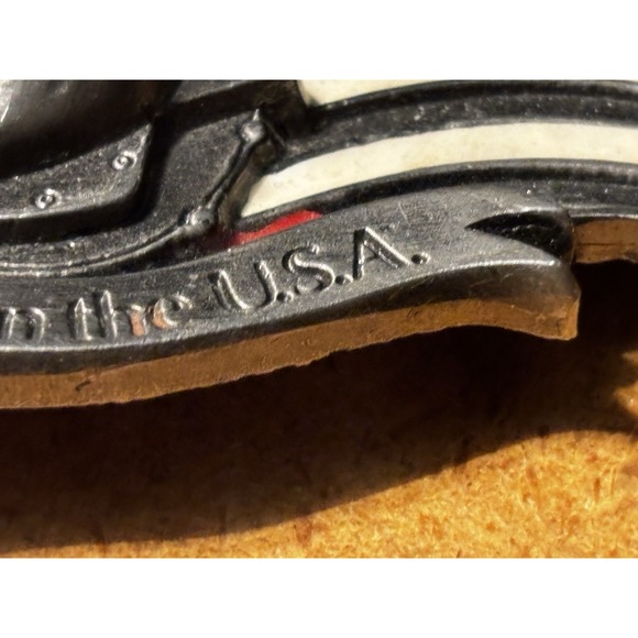 Harley Davidson Belt Buckle American Flag Engine‎ Made with Pride USA H401 - Picture 10 of 13